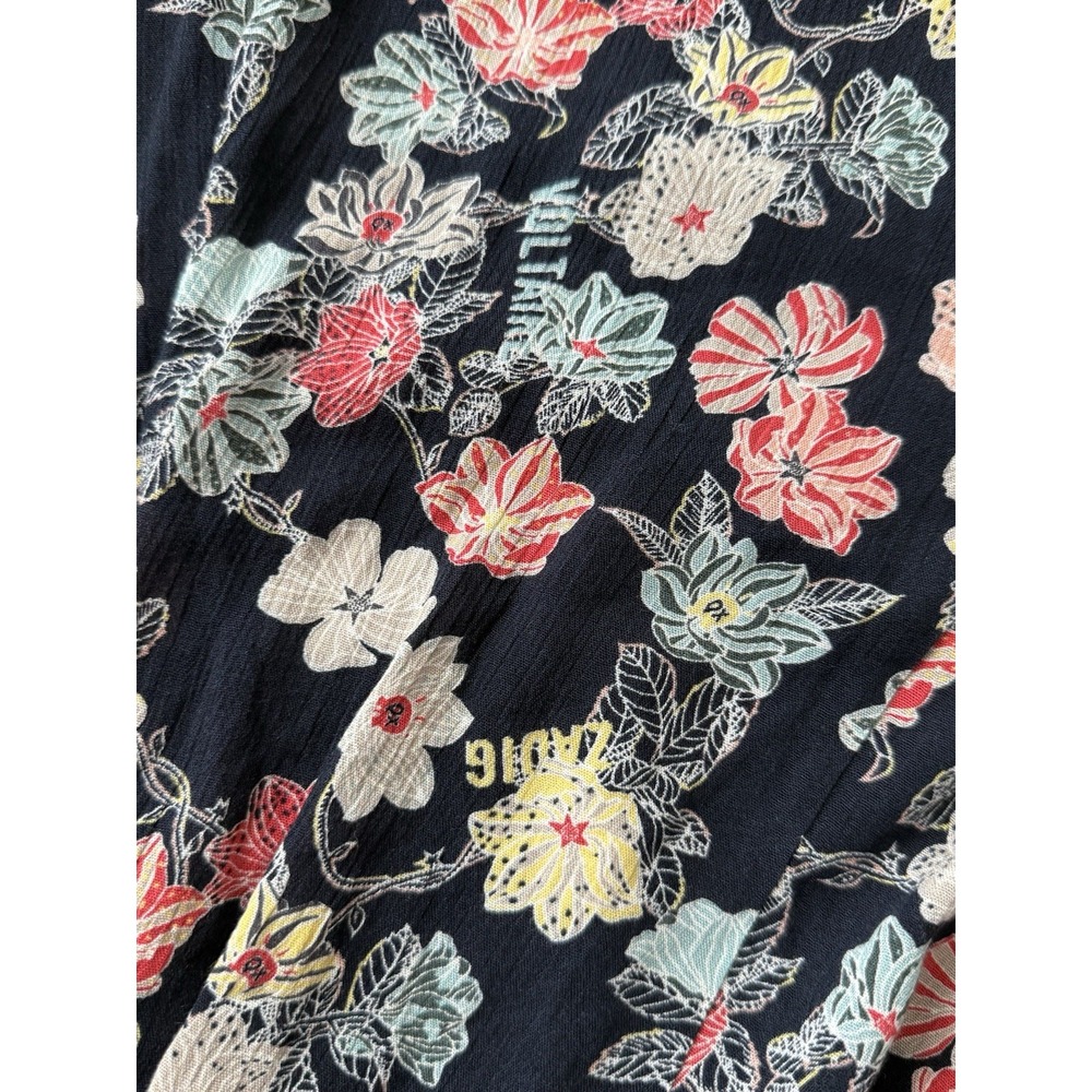 Zadig & Voltaire Raspali Print Mini Dress Sz Small Floral Drop Waist Puff Sleeve - Picture 8 of 10